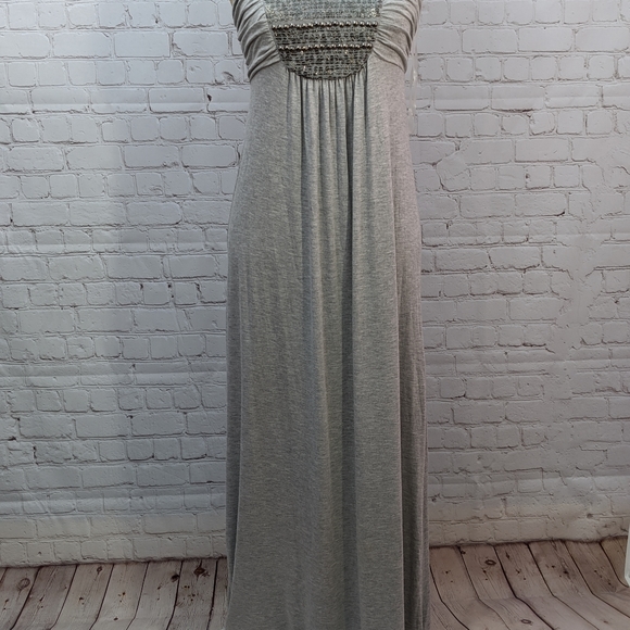 Soprano Gray Embellished Maxi Dress Medium - Picture 5 of 8